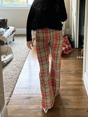 Free People plaid trousers